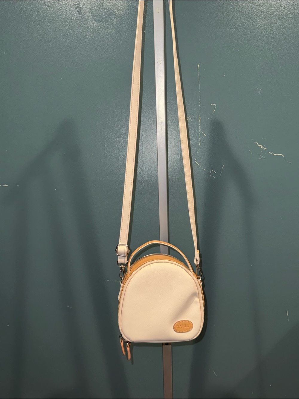 Caiul Cream Crossbody Bag with Top Handle - Like New